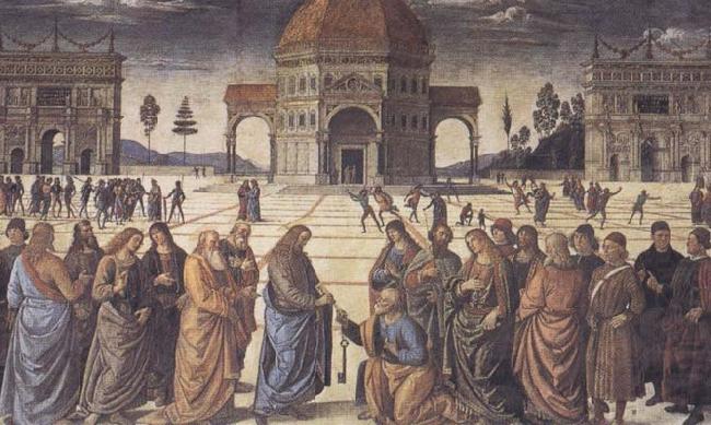 Sandro Botticelli Pietro Perugino,Consigning the Keys china oil painting image